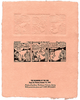 *Zippy the Pinhead* Letterpress Mat/Mold Re-Creation and Print